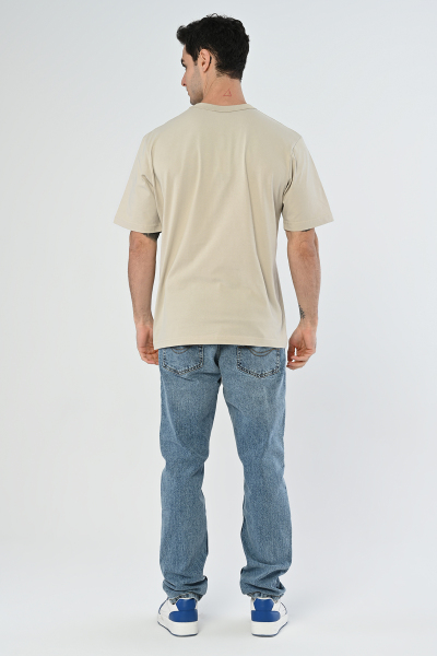 Taş Yazı Detaylı Oversize Tişört