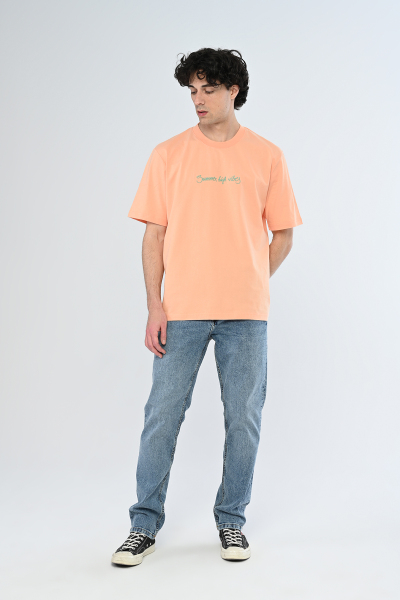 Yavruağzı Summer High Vibes Yazılı Arka Baskılı Oversize Tişört