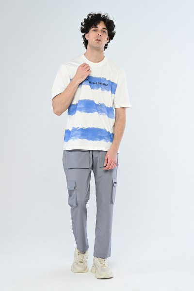 Beyaz You Must Believe Yourself Yazılı Oversize Tişört