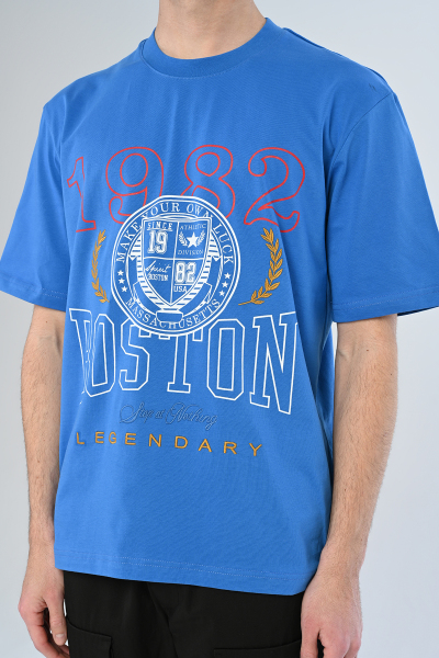 Saks 1982 Boston Yazılı Oversize Tişört
