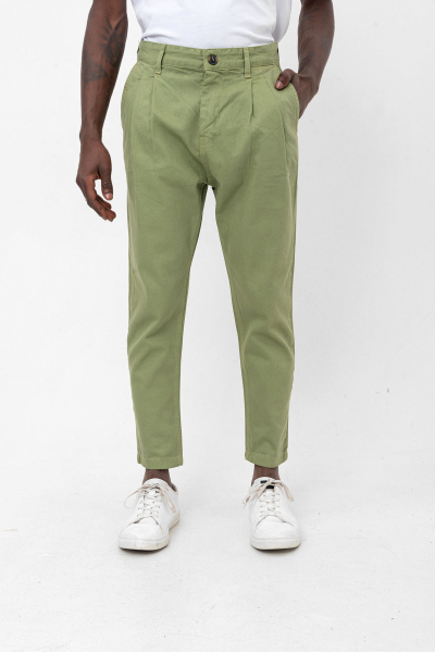 Haki Gabardin Slim Fit Kot Pantolon