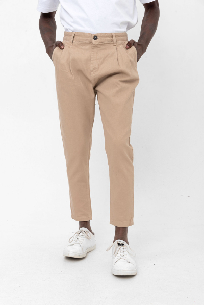 Bej Gabardin Slim Fit Kot Pantolon