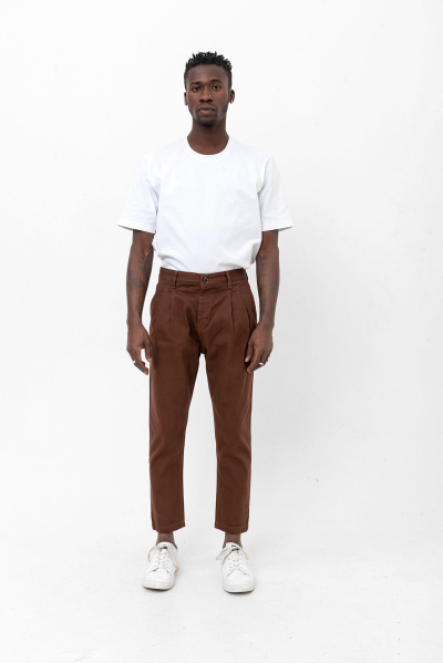Kahverengi Gabardin Slim Fit Kot Pantolon
