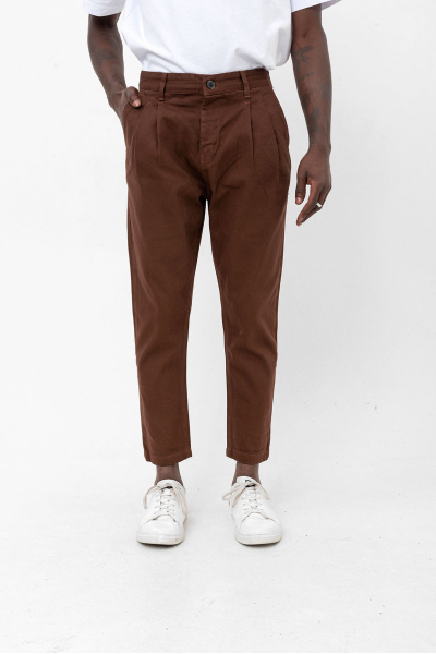 Kahverengi Gabardin Slim Fit Kot Pantolon