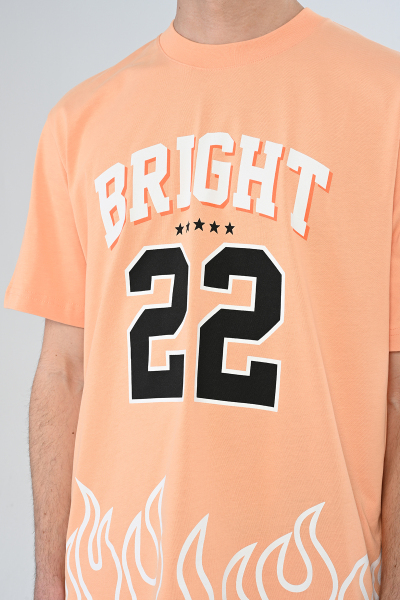 Yavruağzı BRIGHT 22 Yazılı Alev Desenli Şort Takım