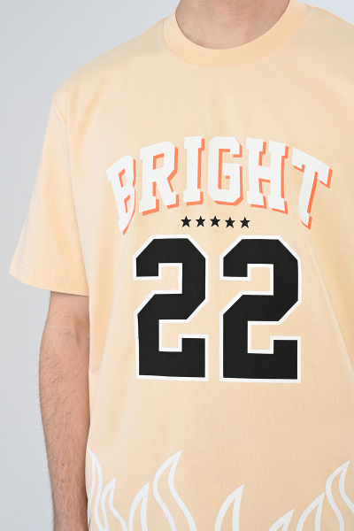 Taş BRIGHT 22 Yazılı Alev Desenli Şort Takım