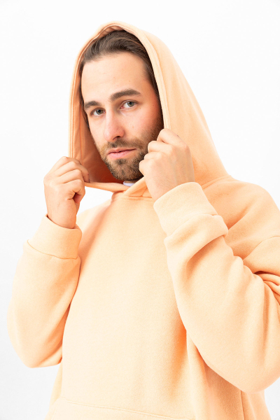 kavuniçi 3 İplik Şardonlu Kanguru Cepli Kapşonlu Sweatshirt