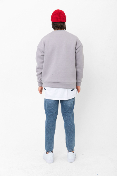 Gri 3 İplik Şardonlu Sweatshirt