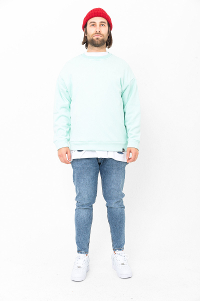 Turkuaz 3 İplik Şardonlu Sweatshirt