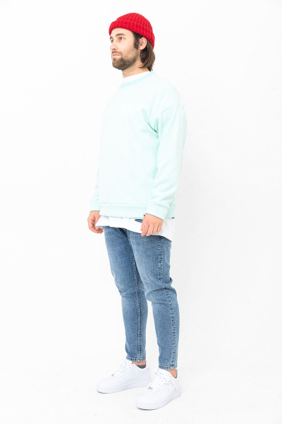 Turkuaz 3 İplik Şardonlu Sweatshirt