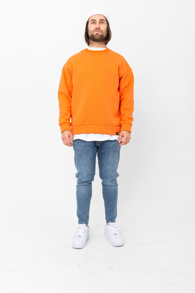 Turuncu 3 İplik Şardonlu Sweatshirt
