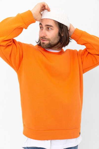 Turuncu 3 İplik Şardonlu Sweatshirt